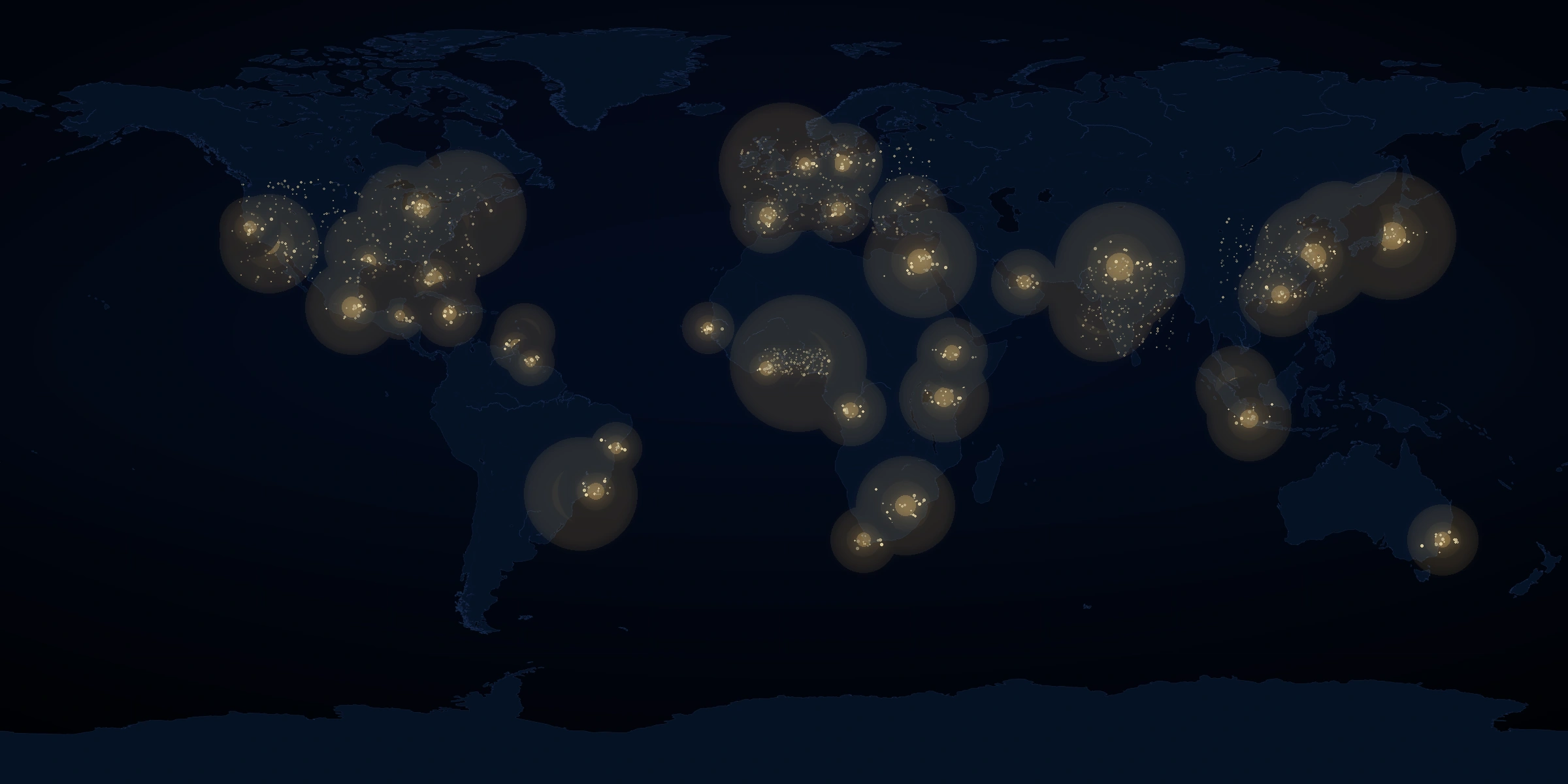 Night Earth mission map