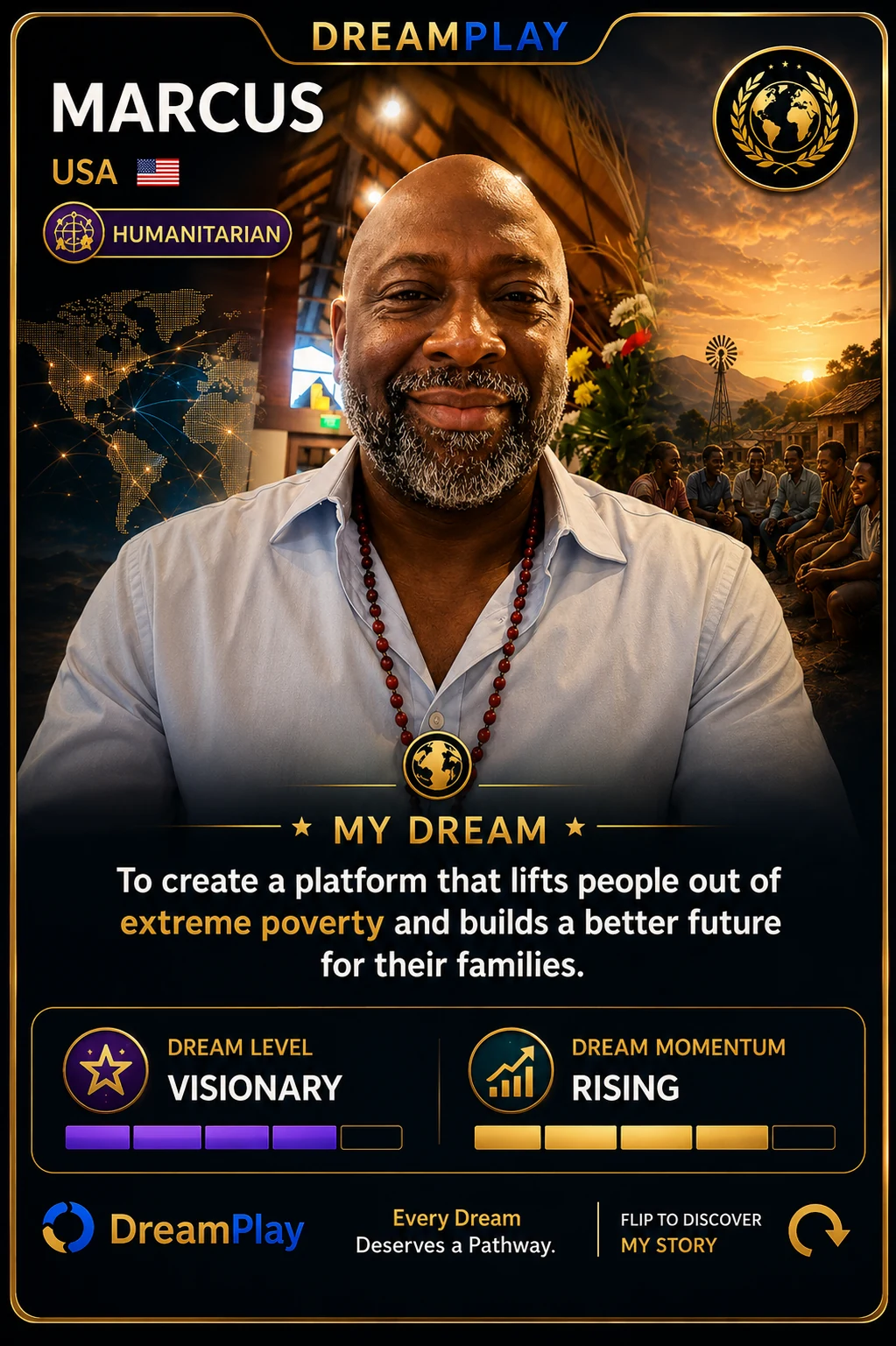 Example DreamPlay Dream Card front
