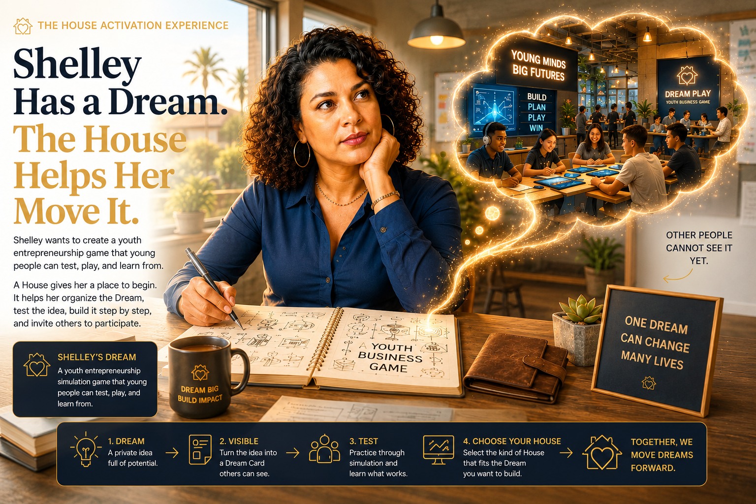 Shelley Has a Dream — The House Helps Her Move It