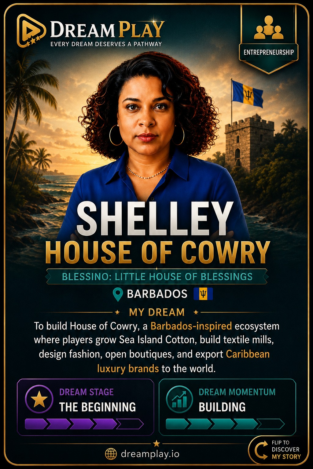 Front of Shelley’s Dream Card